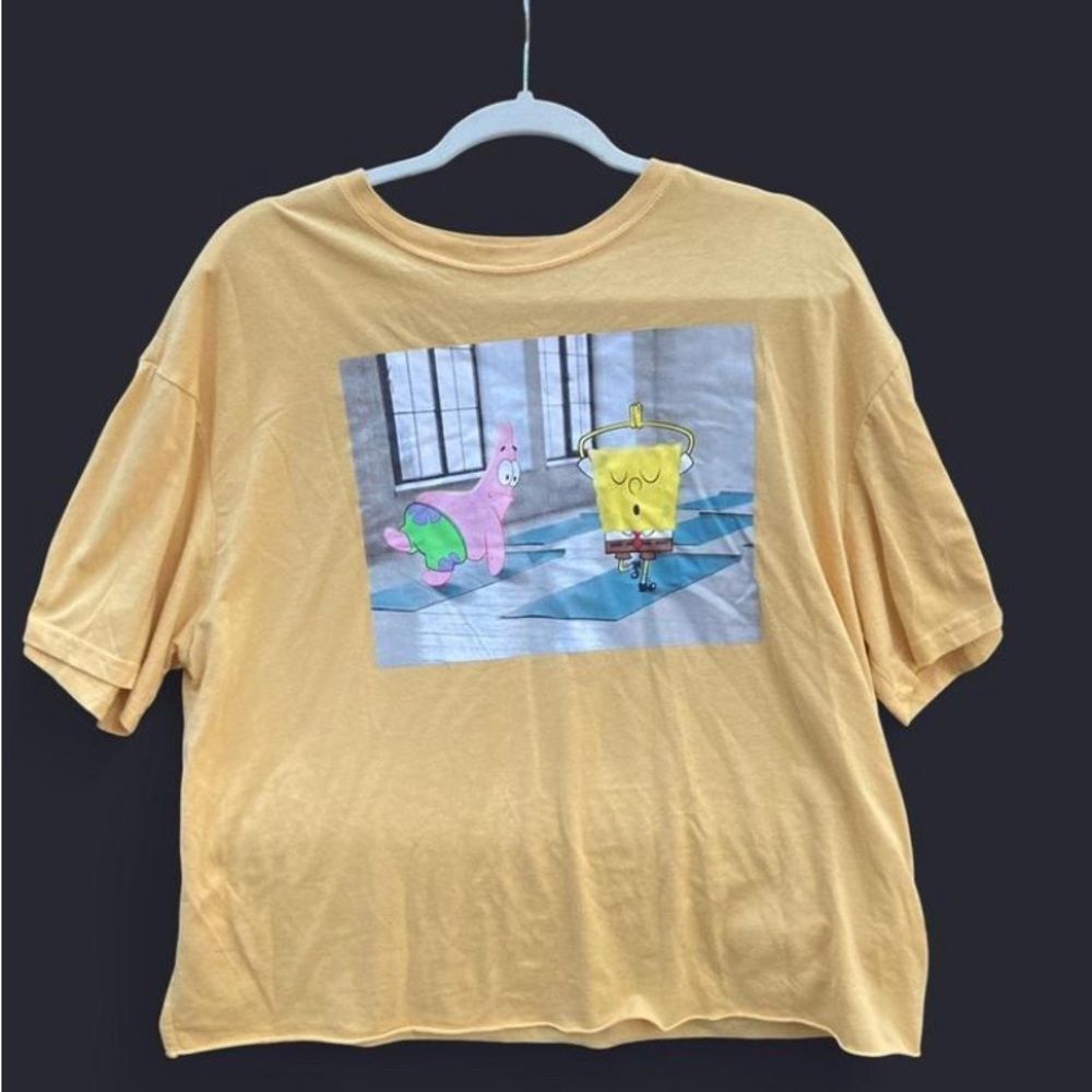 SpongeBob SquarePants Tan crop top with Fun Graphic